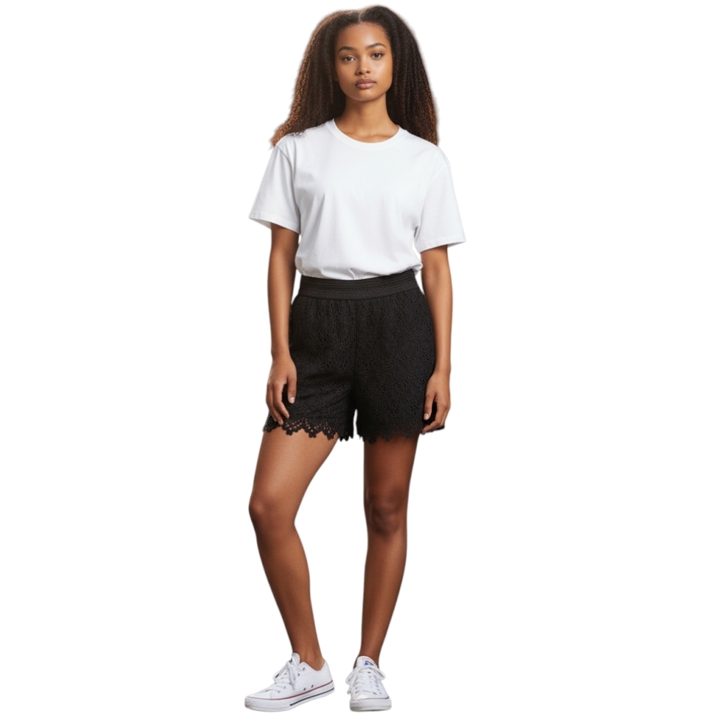 KGYA Black Lace Short Size 17" Waist Across